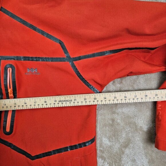 Helly Hansen Softshell Jacket Orange Full Zip Men's Size L Long Sleeve Outdoors - Picture 6 of 10